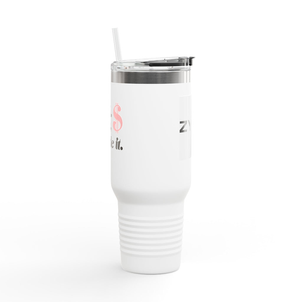 Zyno Insulated Travel Mug with Handle & Straw